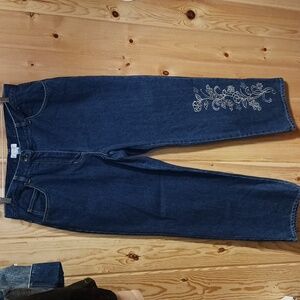 Christopher & Banks Embroidered and Embellished 5-Pocket Jeans